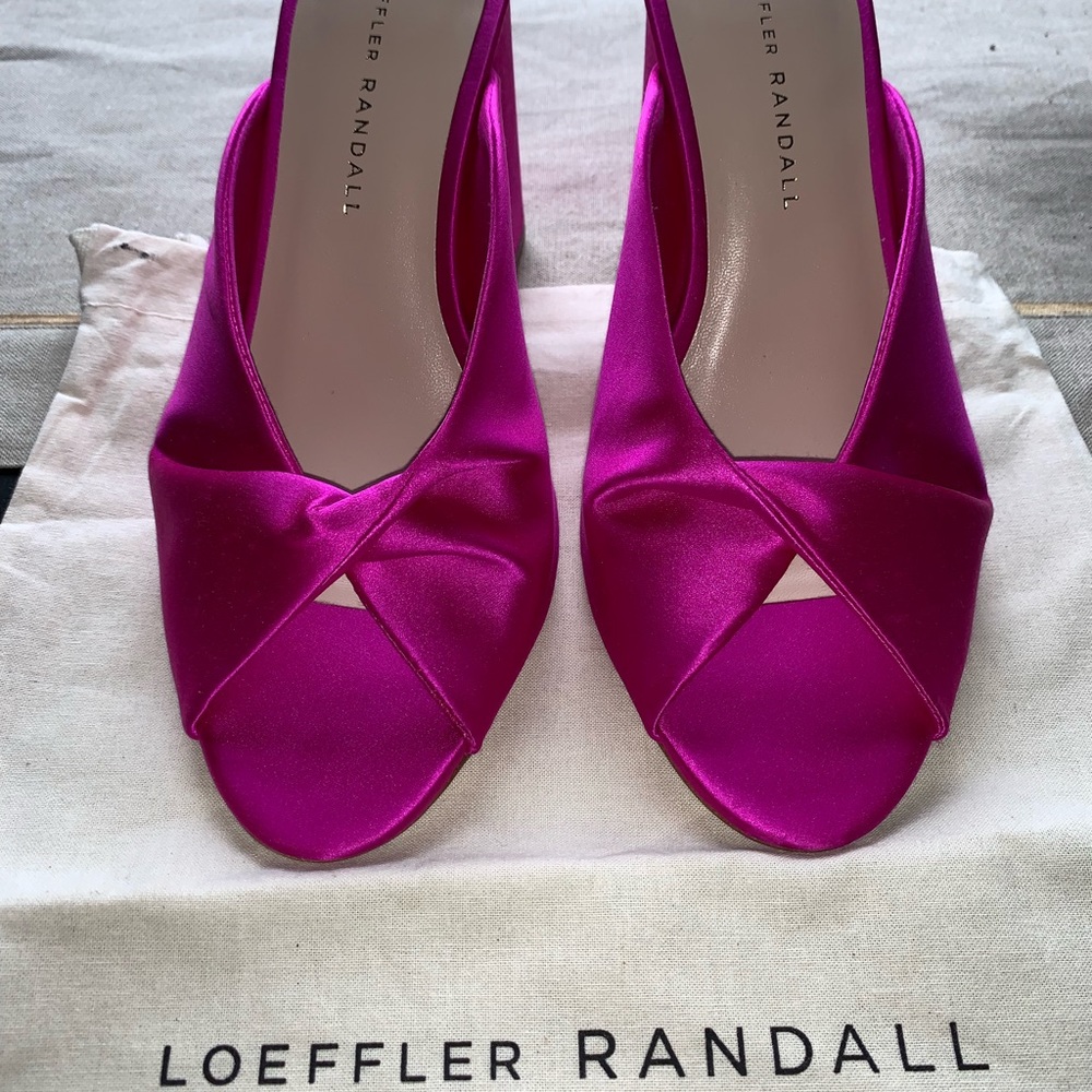 Loeffler Randall Pink Satin Mules size 7